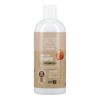 TAURO PRO LINE Derma Care Amber Scrub Shampoo für Hunde und Katzen, Peelingshampoo für Hunde und Katzen - 400ml